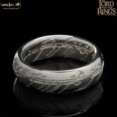 Jens Hansen sterling silver One Ring with the Elvish inscription on the outside